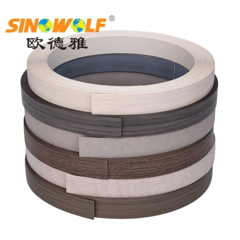 Bandas de borde de PVC de imitación de madera de alta calidad